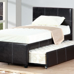 Twin or Full Platform Bed with Trundle, Espresso Finish F9214