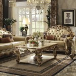 Vendome Collection Living Room Gold Patina Finish