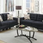 2pc Living set Black Color F6903