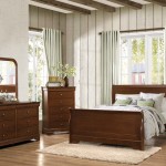 Louis Phillip Collection Bedroom Set, with hidden drawers Cherry finish 1856HE