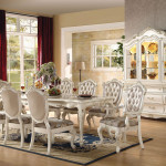 Chantelle Collection Formal Dining Room Pearl White Finish