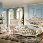 Chantelle Collection Bedroom Set Pearl White Finish