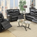Living set  Black Color  Bonded Leather F6749