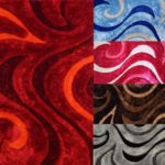 3D Shaggy Abstract Wavy Swirl Rug  5X7 806PW