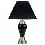 Ceramic Table Lamp, Black Color