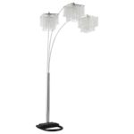 Arc Floor Lamp with Poly Crystals Shades 6932SH