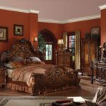 Dresden Collection Bedroom Set Cherry Oak Finish