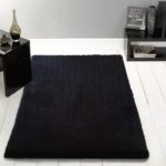 Shaggy Viscose Rug Solid Black