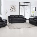 Black Leather Living Room GU4572
