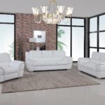 White Leather Living Room GU4572