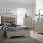 Lyssa LED Collection Bedroom Set, Champagne Finish B4300