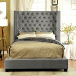 Mirabelle Collection Bed, Gray Fabric Color CM7679