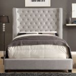 Mirabelle Collection Bed, Ivory Fabric Color CM7679