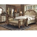 Vendome Collection Bedroom Set Gold Patina Finish