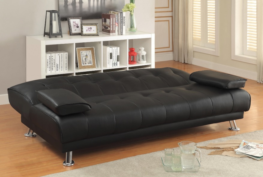 Dark Brown Futon Sofa Bed 300205 - Casye Furniture