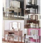 Vanity Set with Mirror & Stool, Choose your Favorite Color!