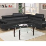 2pc Sectional Sofa, Set Black Color F7310