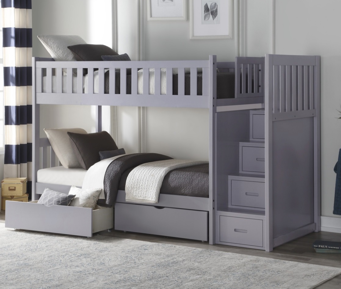 metal bunk bed with trundle