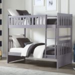 Twin Twin Bunk bed, Gray Finish B2063TT-HE