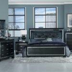 Allura Collection Bedroom Set Black Finish 1916HE