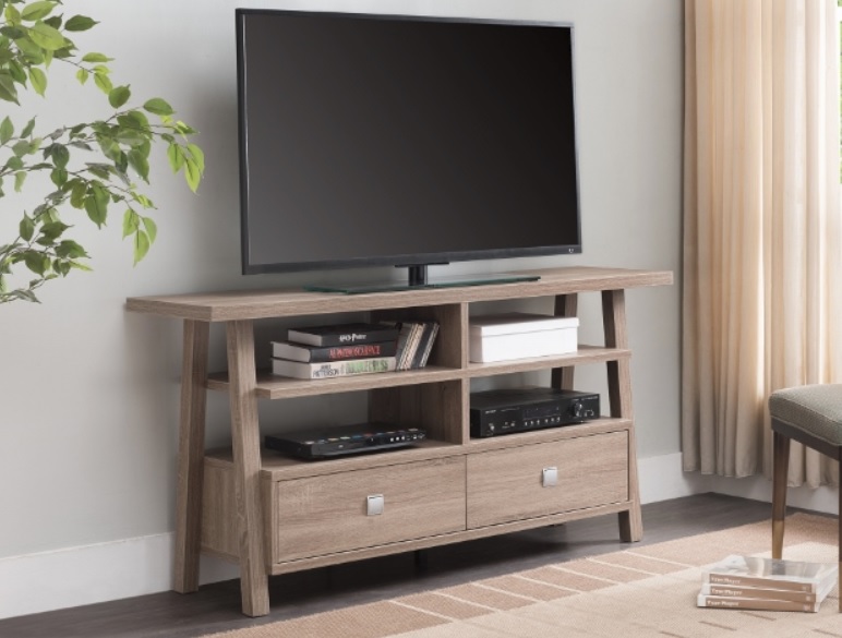 Jarvis Collection TV Stand Taupe Finish 4808 - Casye Furniture
