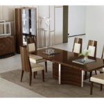Lacquer Dining Set  Dark Brown Finish P109AE