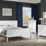Louis Phillip Collection Bedroom Set, White Finish B3650