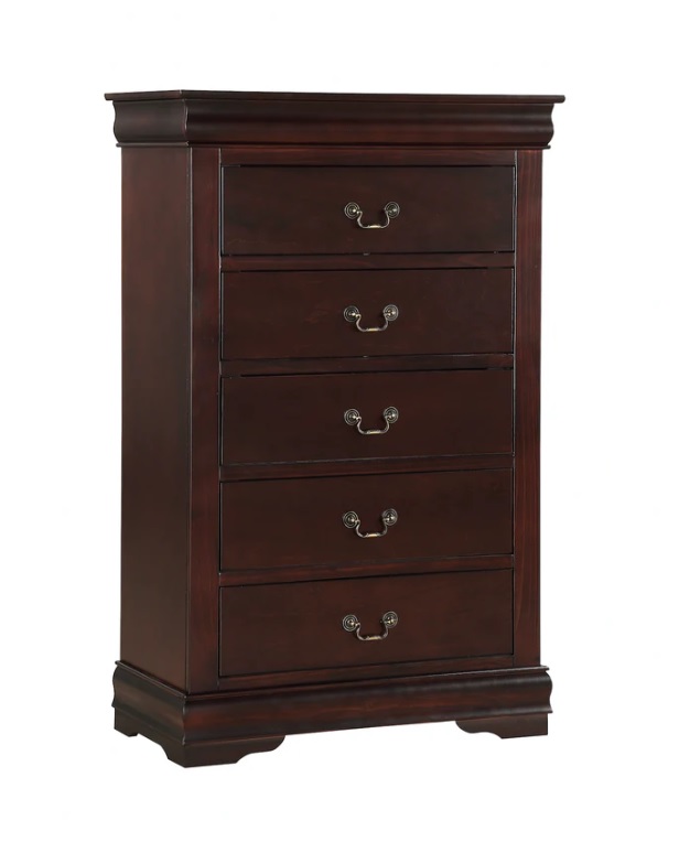 Louis Phillip Collection Bedroom Set, Cherry Finish B3850 | Casye Furniture