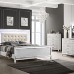 Valentino Collection Bedroom Set, White Finish