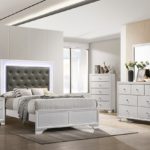 Lyssa LED Collection Bedroom Set, Frost Finish B4310.