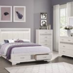 Luster Collection Bedroom Set, White Finish 1505HE
