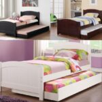 Twin Platform Bed with Twin Trundle, 3 Colors! F9217 9218 9409