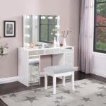 Vanity Set with Lighting Mirror & Stool 930245