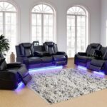 Gebadol 3pcs Power Reclining & LED Living Set GN4662