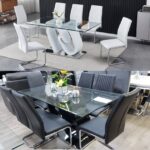 7pc Dining Set, Black or White Color