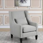 Transitional Accent Chair in Gray Color